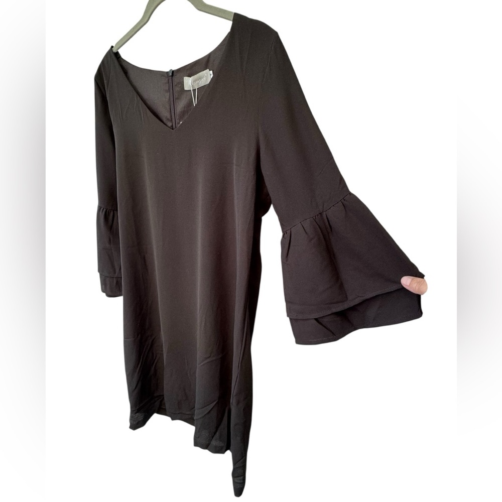 Belongsci Black Ruffle Sleeve Dress size Small - Picture 6 of 10